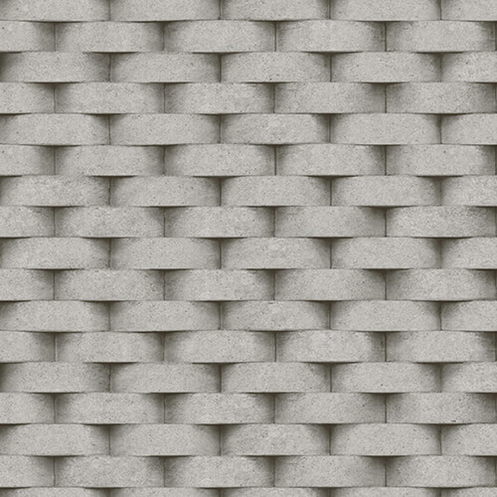 3D Rounded brick wall pattern wallpaper 7814-2