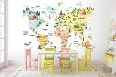 KOD WB2173 | HARİTA POSTER DUVAR KAĞIDI