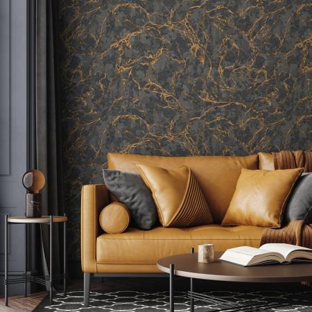 1503 Series | Gold Vein Shaped Design Wallpaper