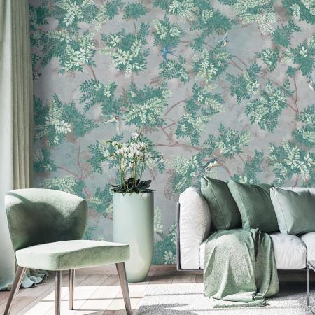 SE300 Series | Green Leaf Design Mural Wallpaper