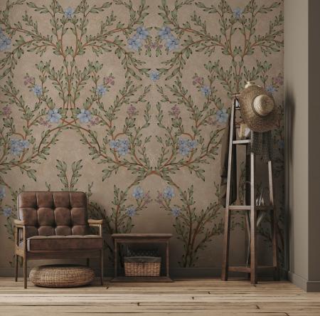 SE307 Series | Floral and Leaf Design Mural Wallpaper