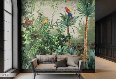 A315 Serie | Squirrel and Parrot Mural Wallpaper