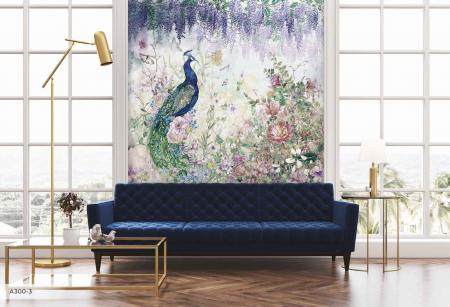 A300 Serie | Colorful Peacock Mural Wallpaper