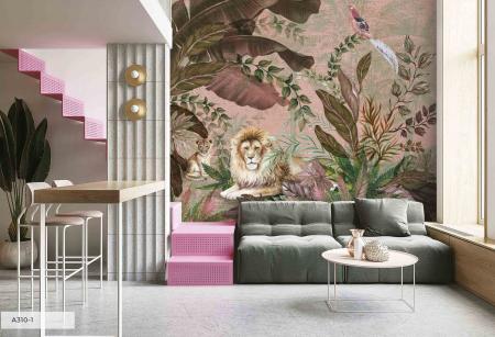 A310 Serie | Lion Patterned Mural Wallpaper