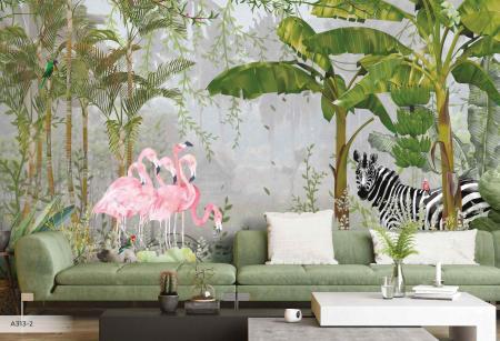 A313 Serie | Zebra Patterned Mural Wallpaper