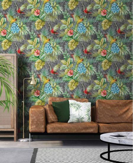 9905 Serie | Wallpaper Parrot and Tropical Plant Trend