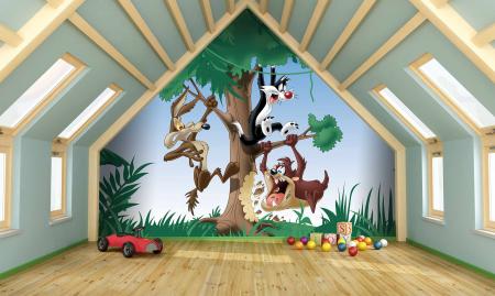 CODE WB2099 | LOONEY TUNES MURAL WALLPAPER