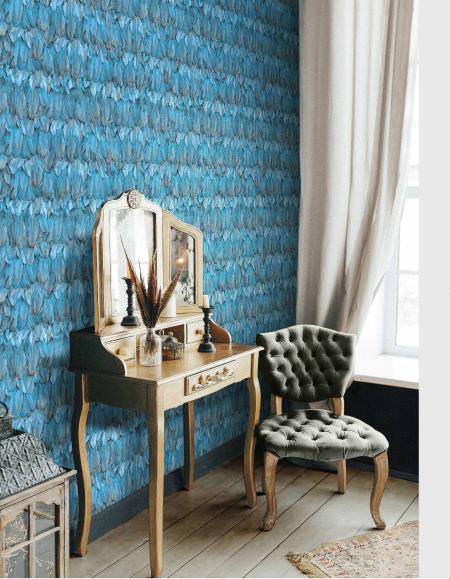 9913 Serie | Modern Bird Feather Patterned Wallpaper