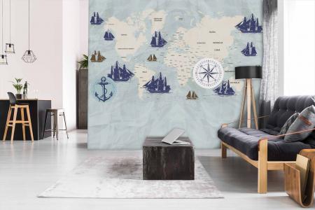 CODE M1027 | MAPS MURAL WALLPAPER