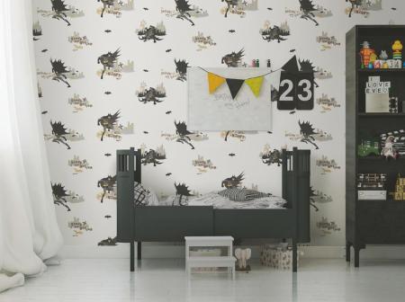 8918 Serie | Batman Figures and Light Colored Wallpaper
