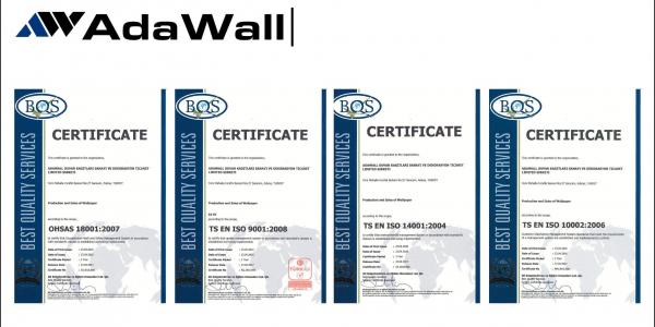 AdaWall Quality Certifications