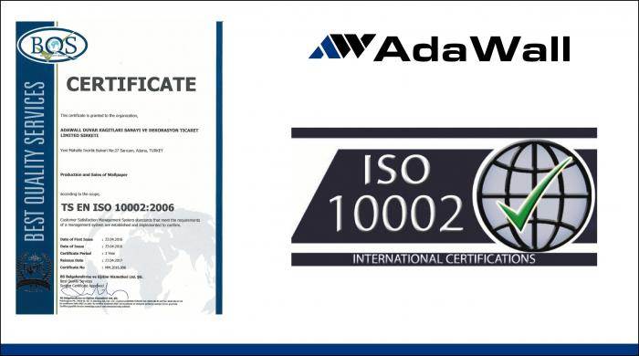 AdaWall Certifications / 1