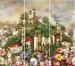 M707 Serie | Papiers peints photo murale - Belles fleurs et le château de conte de fées